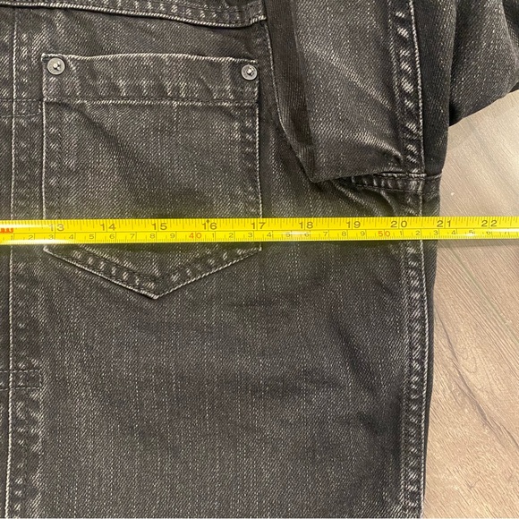 *** SALE! *** 🔥 AllSaints “Bajio” Black Denim Jacket - Size XL (Slim) - Picture 5 of 8